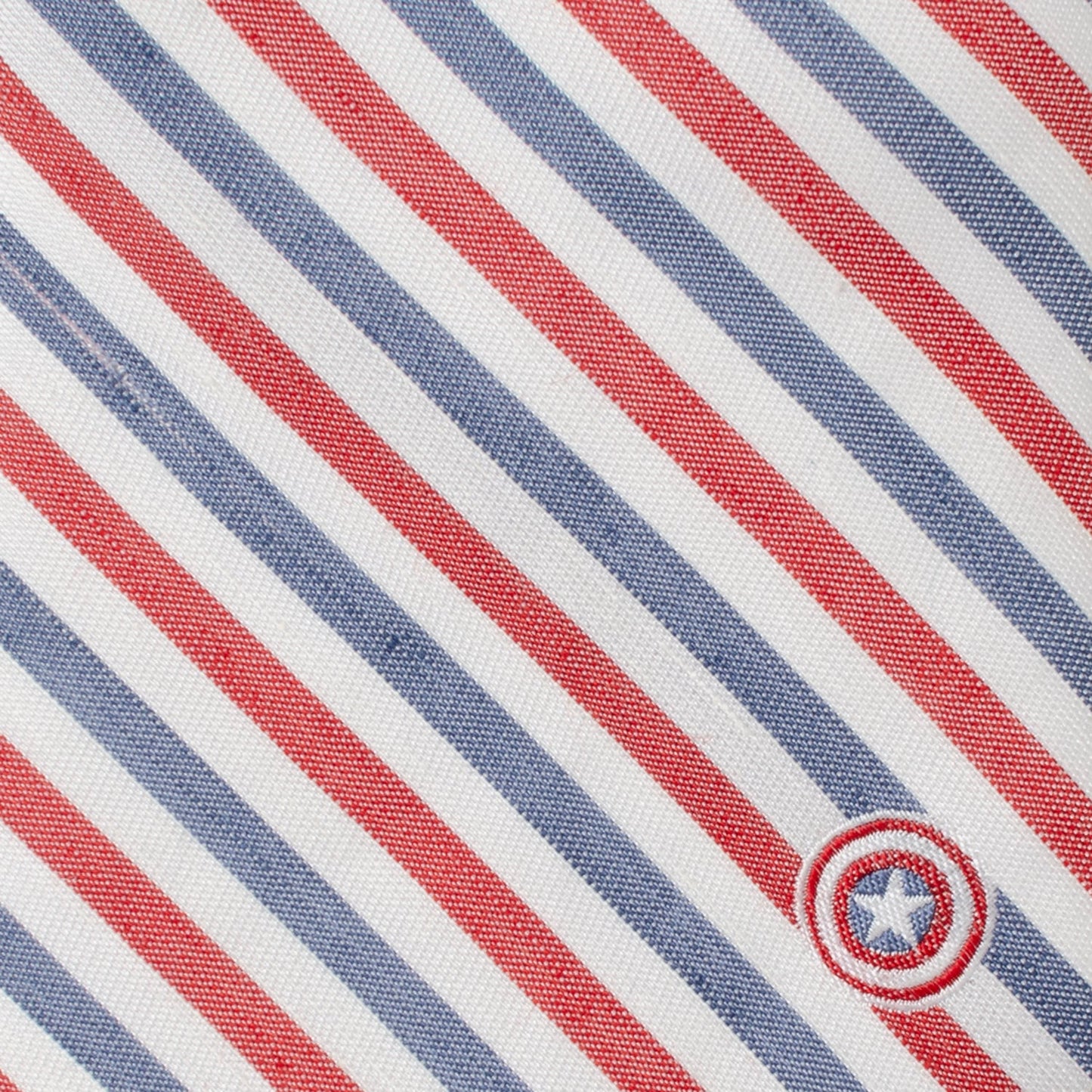 Corbata Blanca con Rayas de Capitán América de Marvel para Hombre