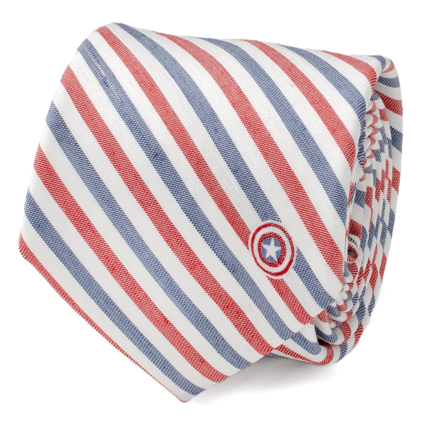 Corbata Blanca con Rayas de Capitán América de Marvel para Hombre