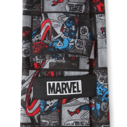 Corbata gris de hombre Marvel Capitán América Cómic