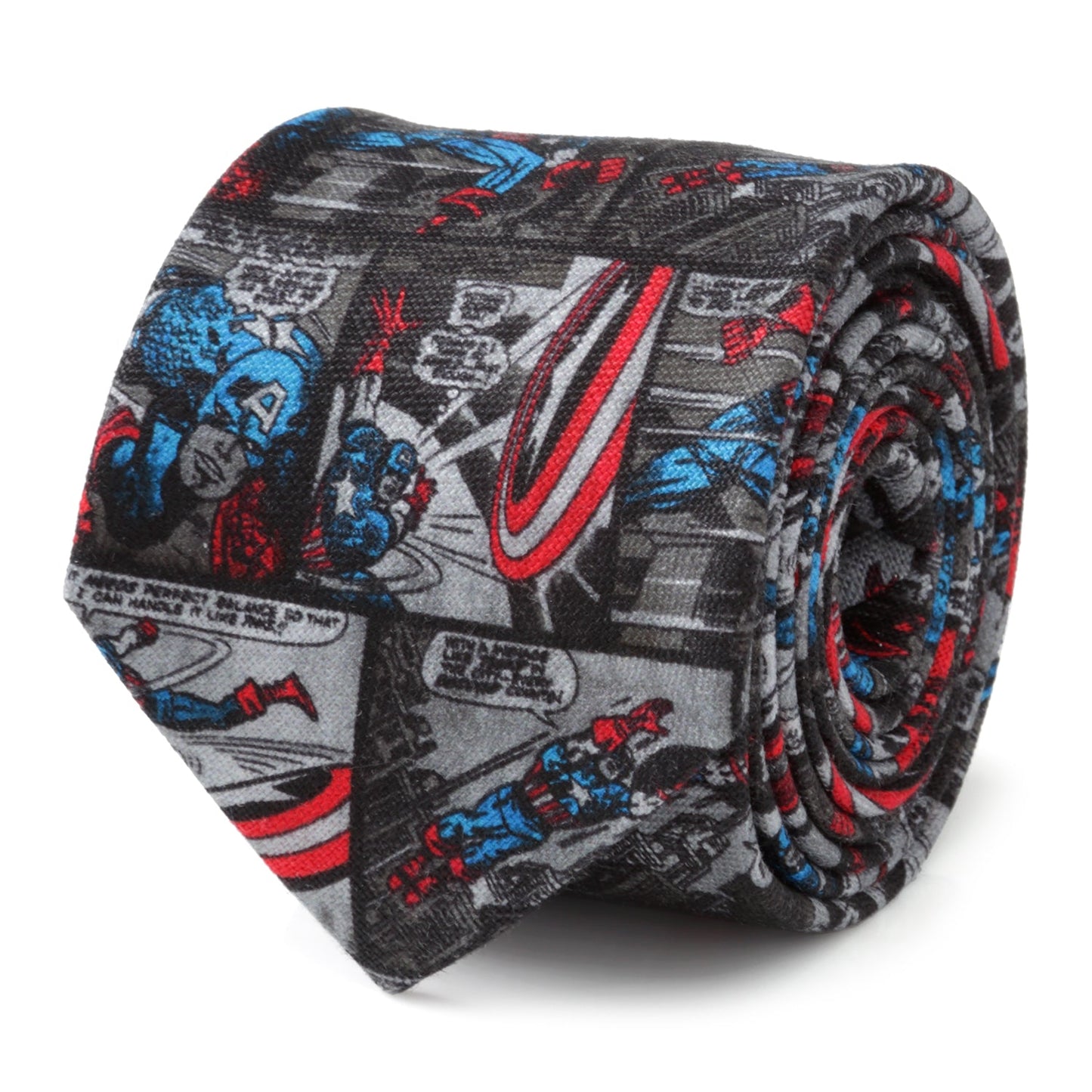 Corbata gris de hombre Marvel Capitán América Cómic