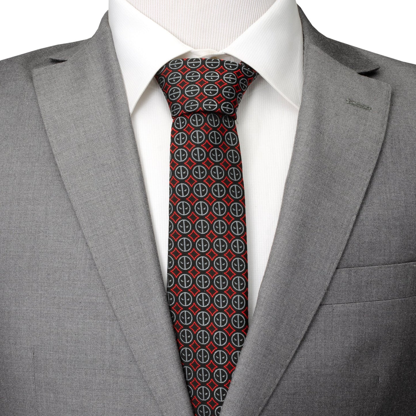 Corbata de hombre negra de Marvel Deadpool