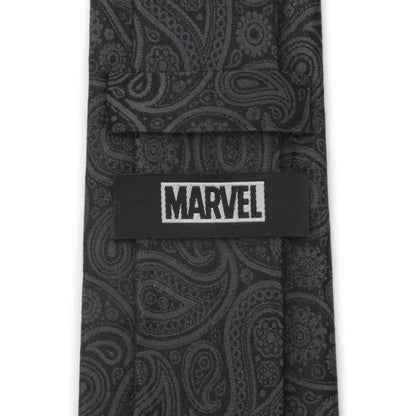 Corbata de seda negra para hombre Marvel Deadpool Paisley oculto