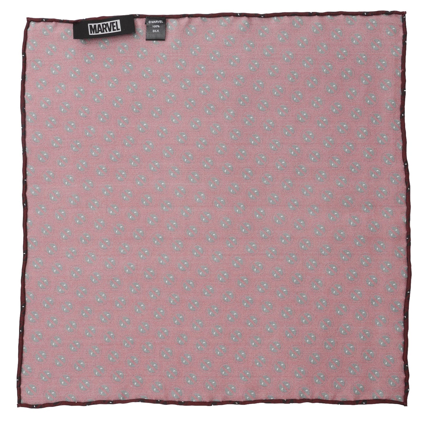 Marvel Deadpool Red Mask Silk Pocket Square
