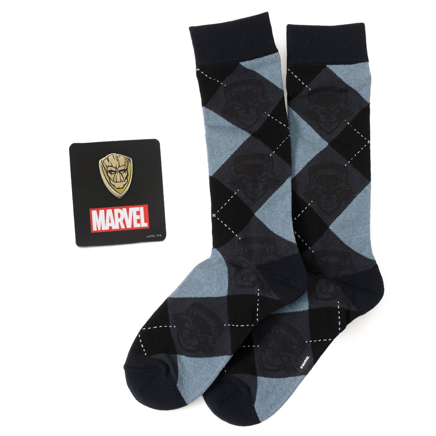 Marvel Guardianes de la Galaxia Groot Rocket Argyle Azul Set de Regalo