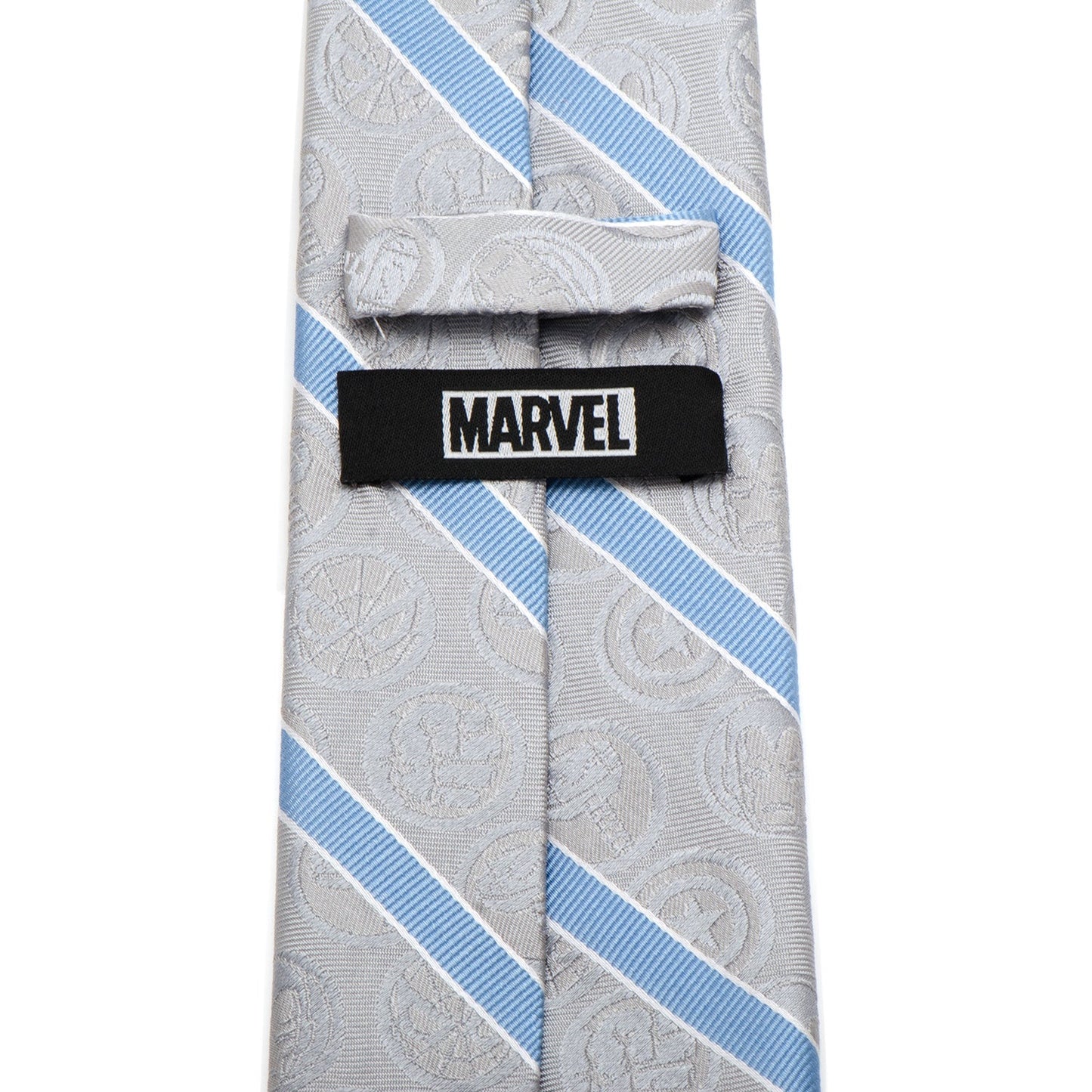 Corbata para hombre de Marvel Comics a rayas grises y azules
