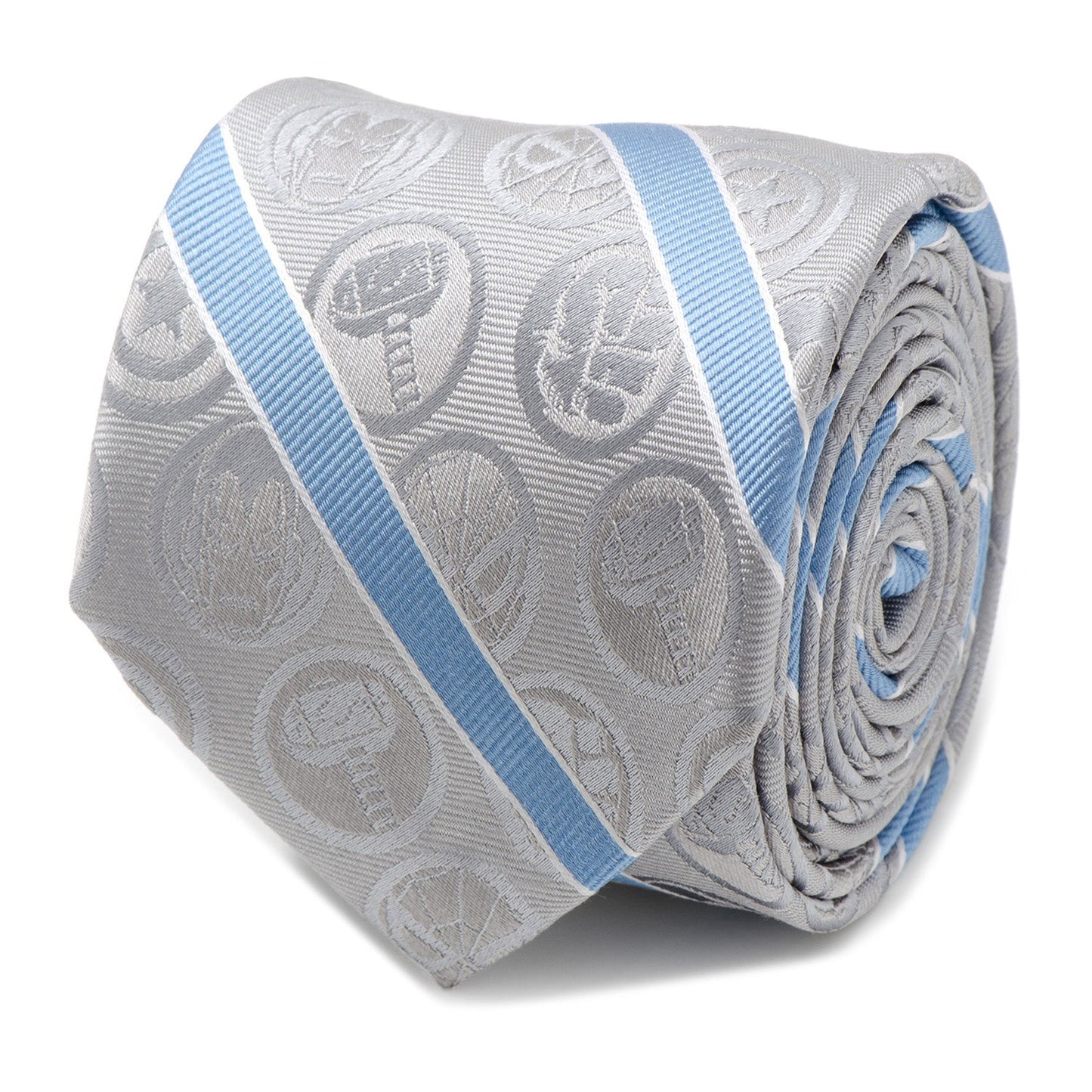 Corbata para hombre de Marvel Comics a rayas grises y azules