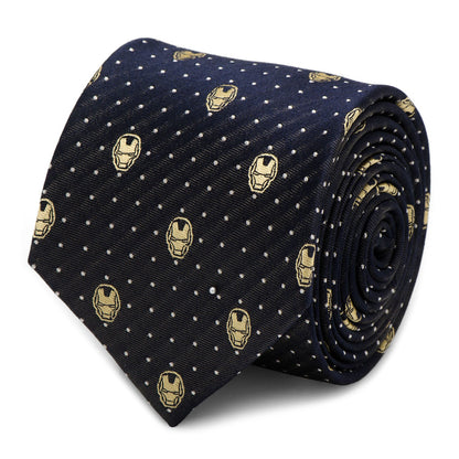 Corbata gris de puntos de Iron Man de Marvel