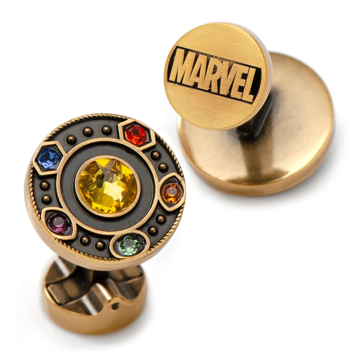 Gemelos bañados en oro antiguo de las Gemas del Infinito de Marvel Los Vengadores