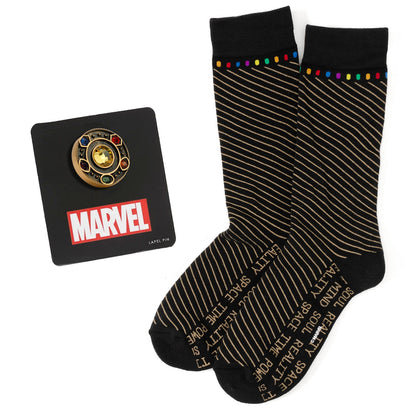 Set de regalo Marvel Avengers Infinity Stone Stripe Negro