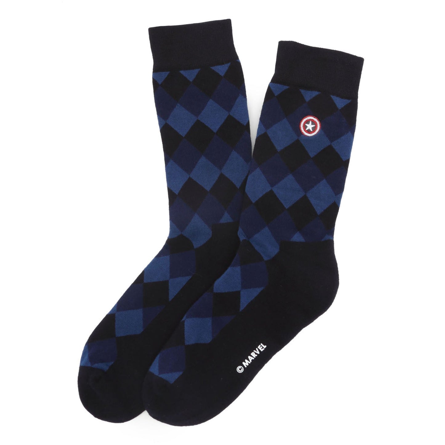 Paquete de 3 calcetines Marvel Argyle y set de regalo con pin de solapa