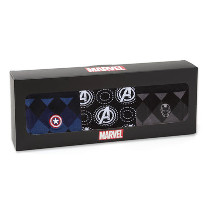Paquete de 3 calcetines Marvel Argyle y set de regalo con pin de solapa