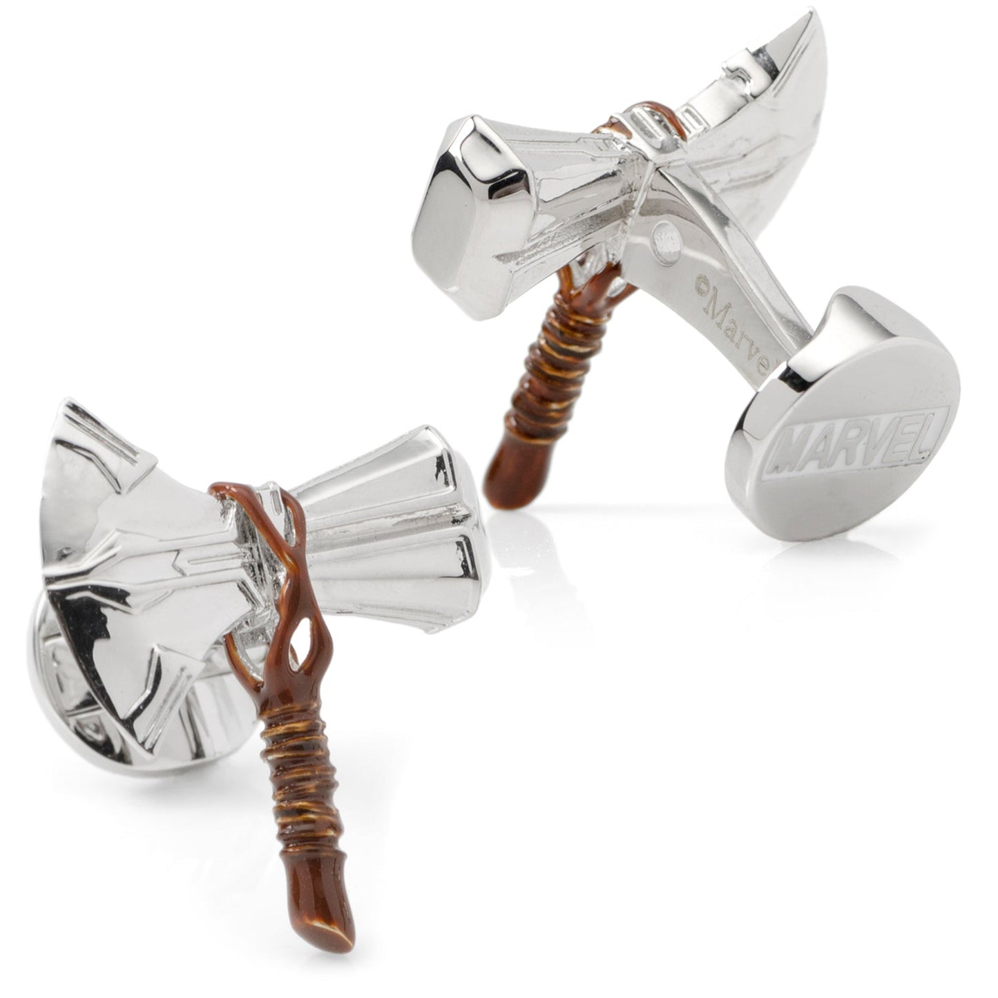 Gemelos plateados Stormbreaker de Thor de Marvel