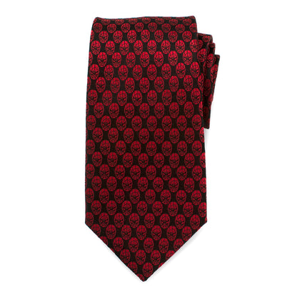 Corbata roja para hombre, Máscara de Spider-Man de Marvel