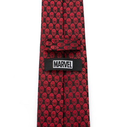 Corbata roja para hombre, Máscara de Spider-Man de Marvel