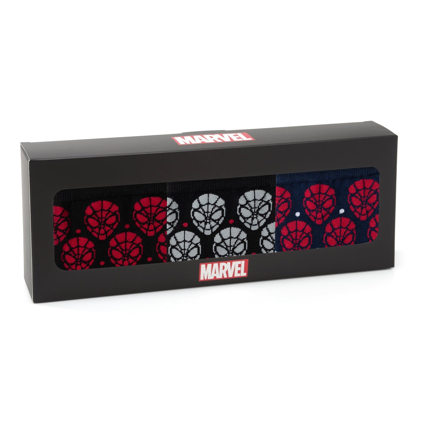 Set de regalo de calcetines y pin de solapa de Marvel Spider-Man Dot de 3 pares