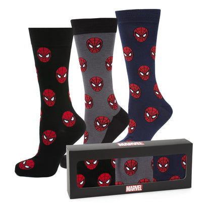 Set de regalo de 3 pares de calcetines y pin de solapa de Marvel Spider-Man