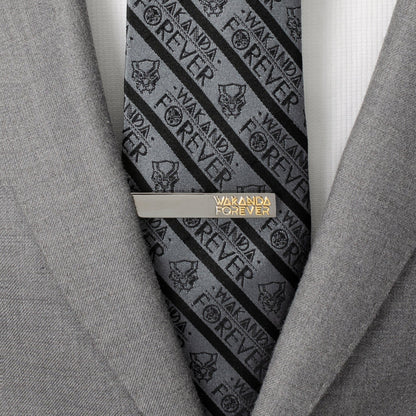 Marvel Black Panther Wakanda Forever Sujetador de Corbata Dorado y Gunmetal