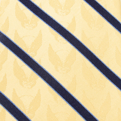 Corbata de seda para hombre Marvel X-Men Wolverine de rayas amarillas y azul marino