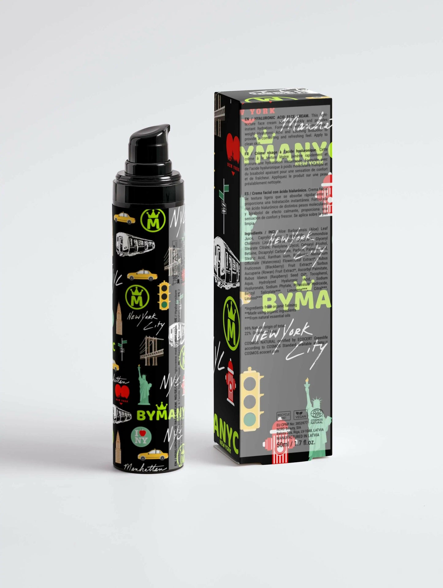 Crema Facial Hidratante para Hombre con Ácido Hialurónico Cuidado de la Piel Vegano