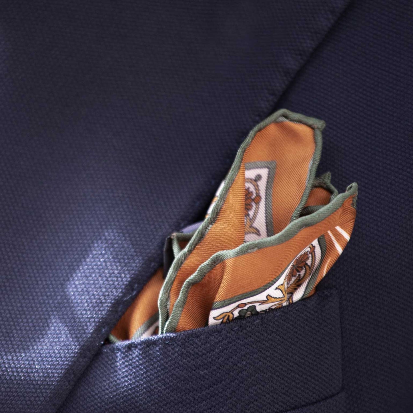 Ibiza - Silk Pocket Square - Terracotta