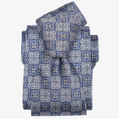 Veneto - Printed Silk Tie - Blue - My Men's Shop