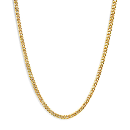 Cadena de oro amarillo macizo de 14 quilates de 6,1 mm estilo cubana clásica - 55,88 cm