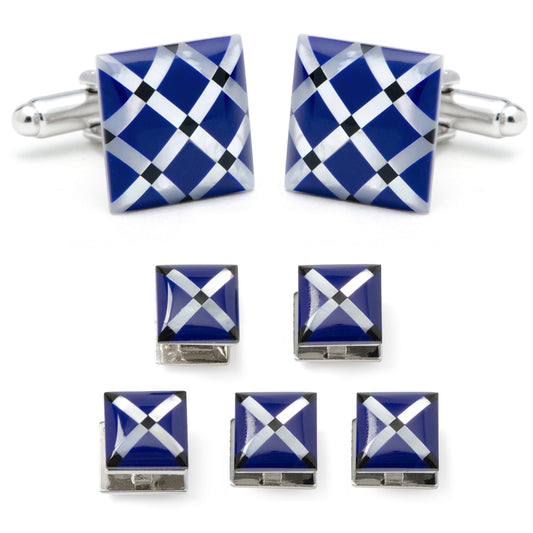 Juego de 5 pendientes de nácar con diamantes