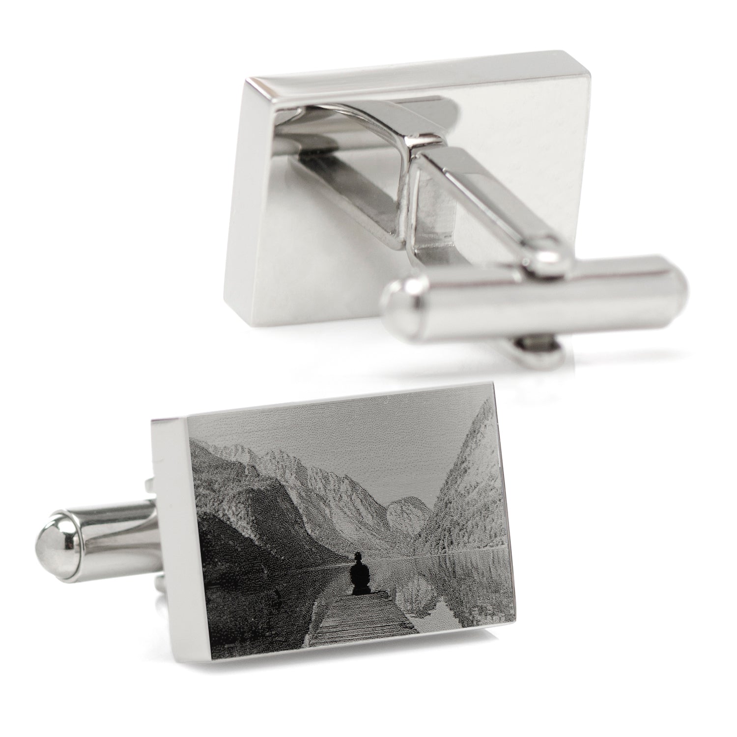 Custom Engraved Block Photo Cufflinks - My Men's Shop