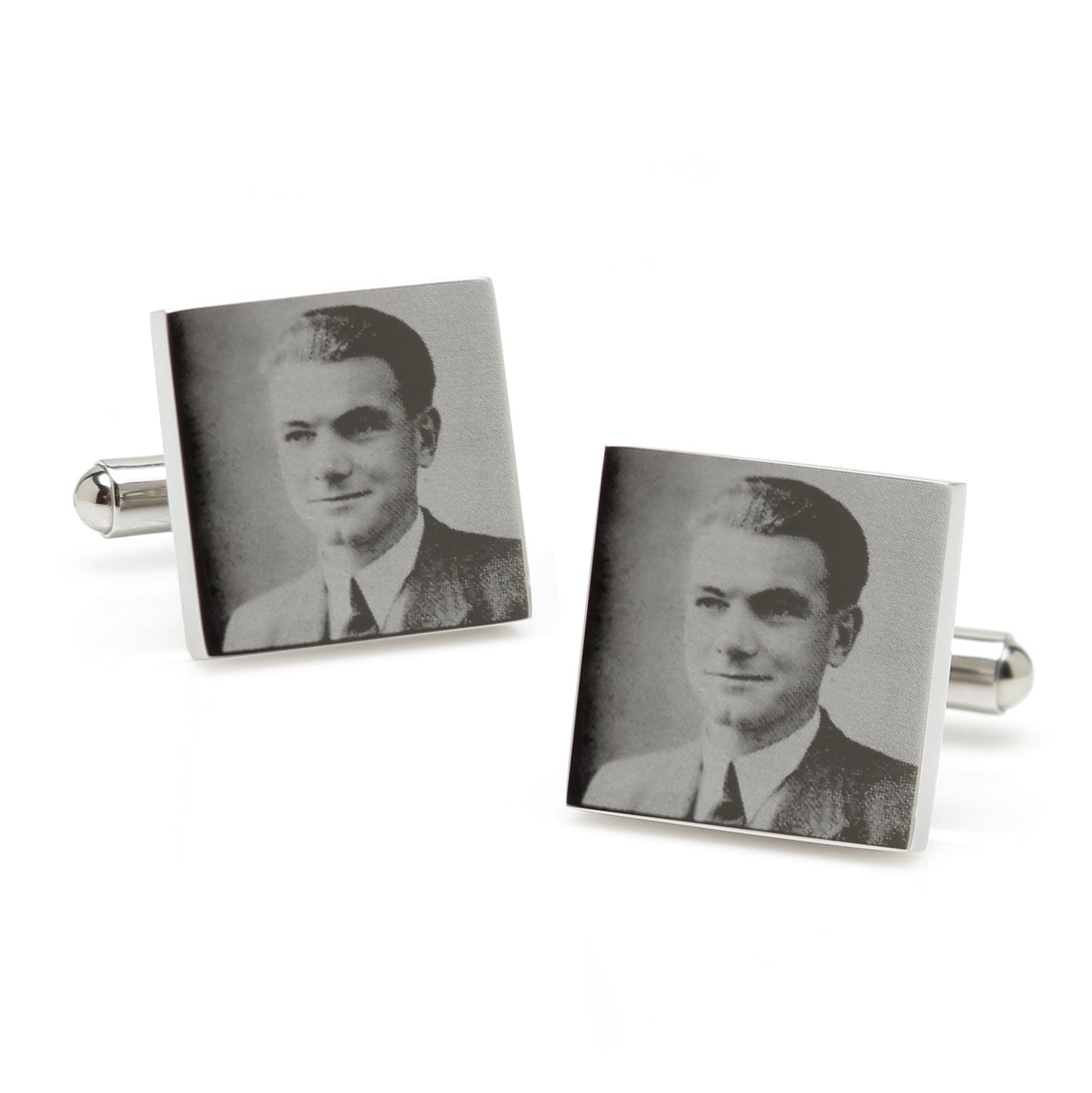 Custom Engraved Square Photo Cufflinks - My Men's Shop
