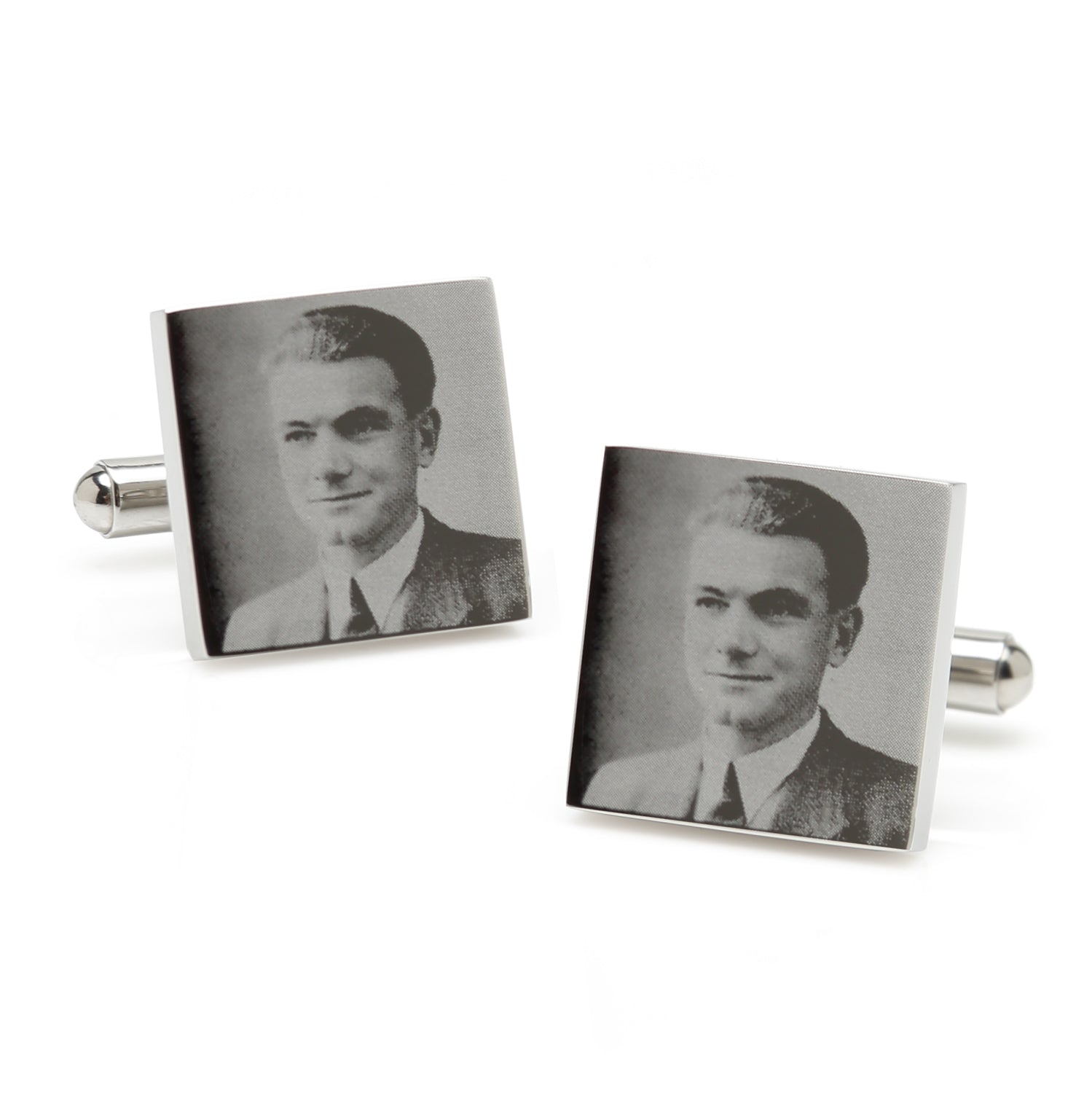 Custom Engraved Square Photo Cufflinks - My Men's Shop