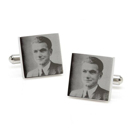 Custom Engraved Square Photo Cufflinks - My Men's Shop