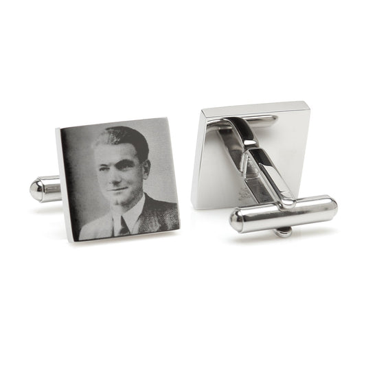 Custom Engraved Square Photo Cufflinks - My Men's Shop