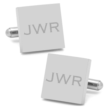 Stainless Steel Square Infinity Engravable Cufflinks - My Men's Shop