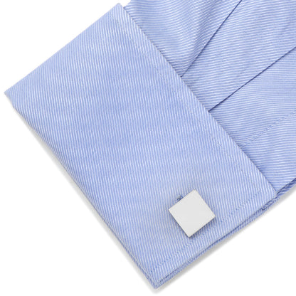 Stainless Steel Square Infinity Engravable Cufflinks