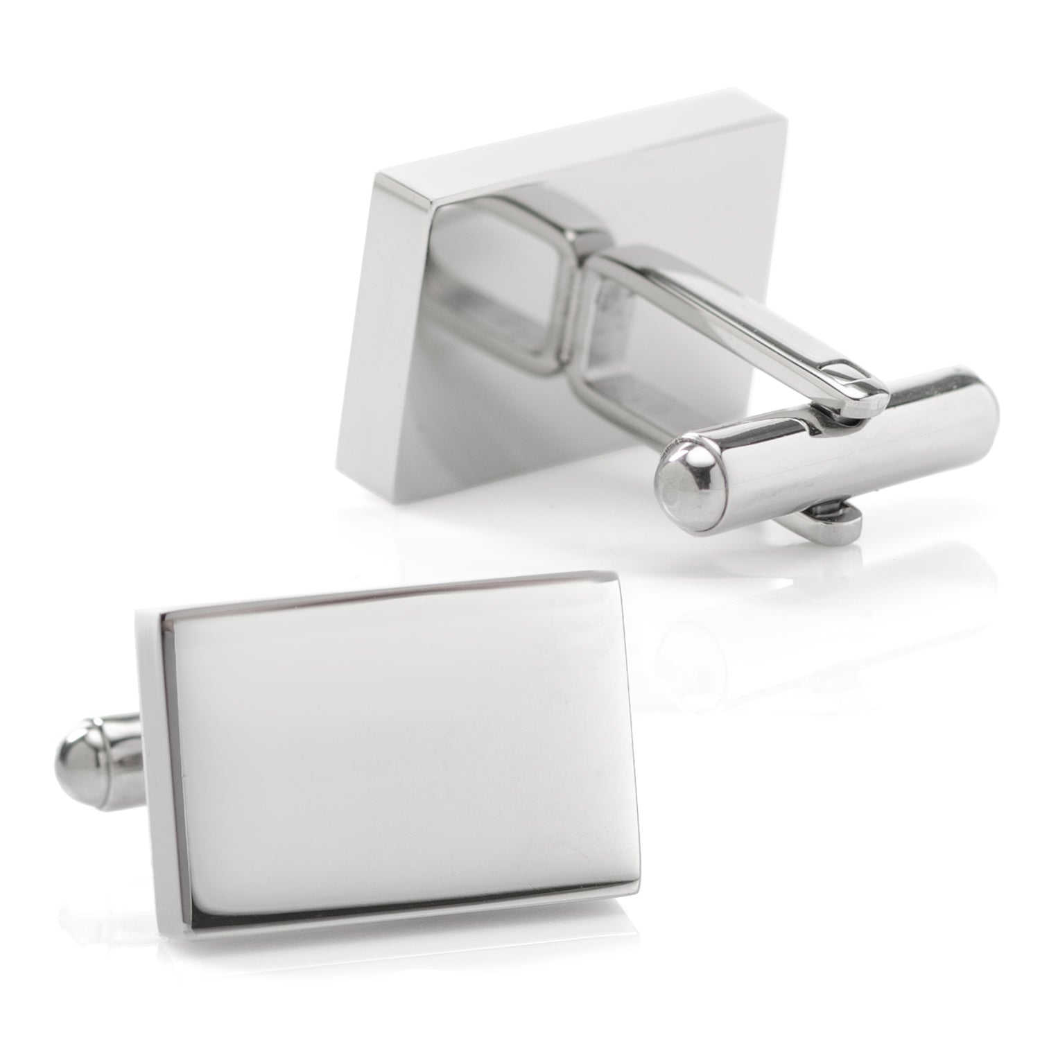 Stainless Steel Engravable Presidential Cufflinks - My Men's Shop