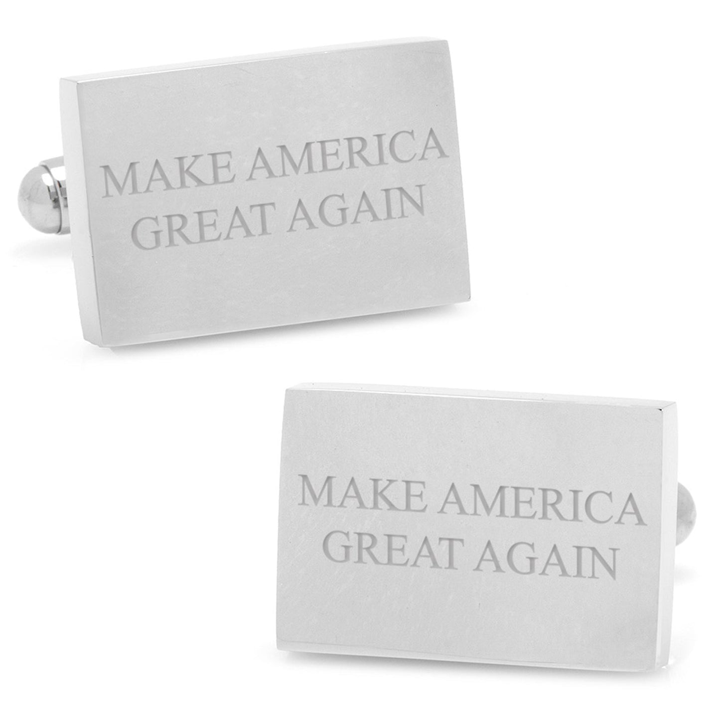 Stainless Steel Engravable Presidential Cufflinks - My Men's Shop