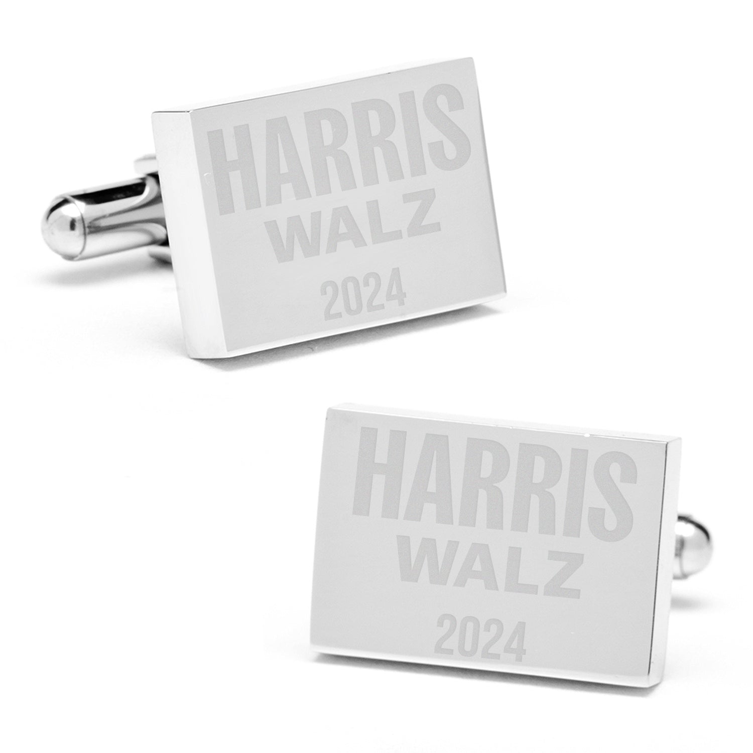 Stainless Steel Engravable Presidential Cufflinks - My Men's Shop