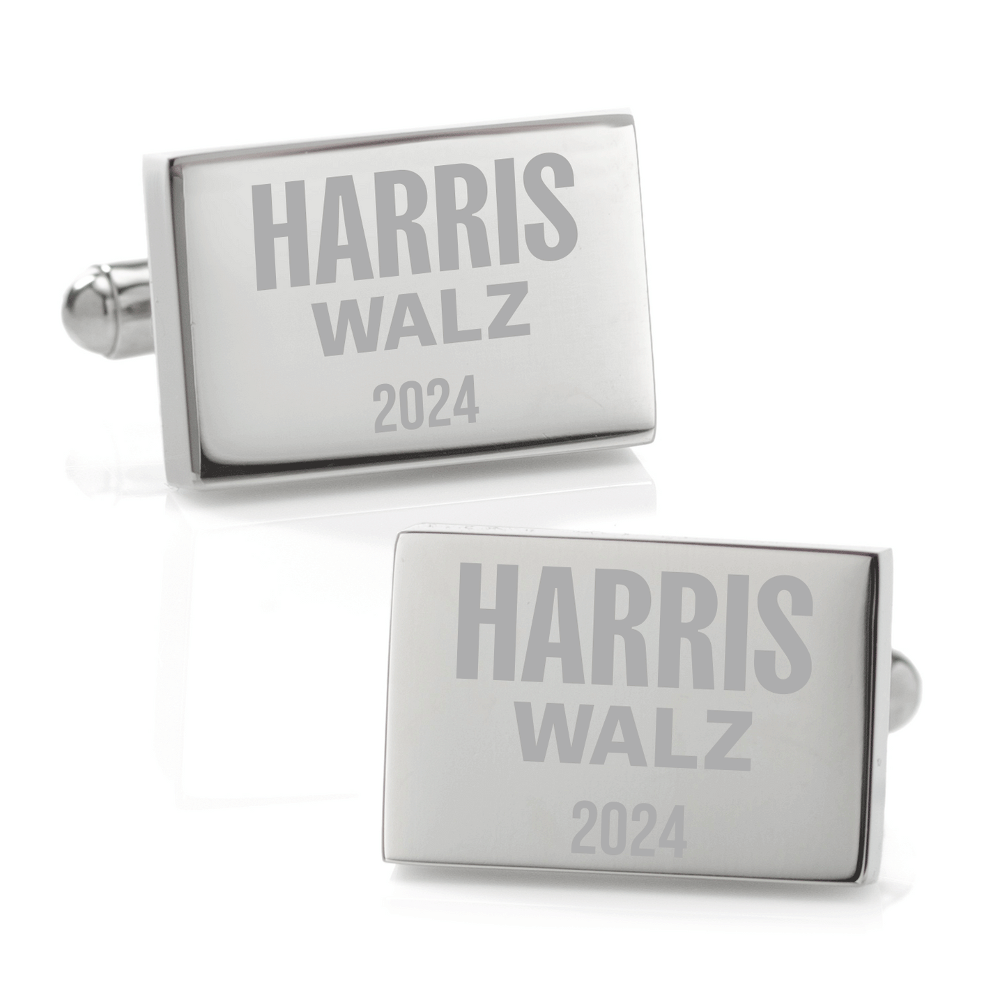 Stainless Steel Engravable Presidential Cufflinks - My Men's Shop