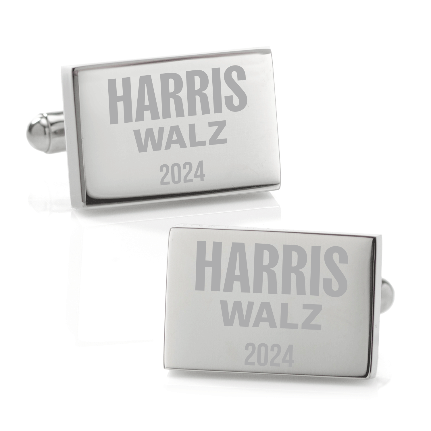 Stainless Steel Engravable Presidential Cufflinks - My Men's Shop