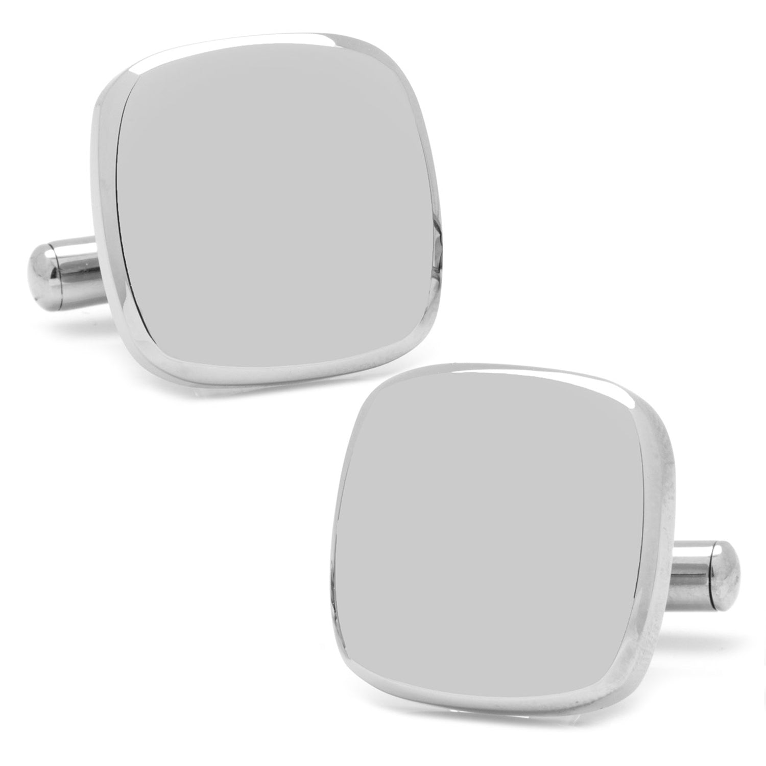 Stainless Steel Soft Square Engravable Cufflinks - My Men's Shop
