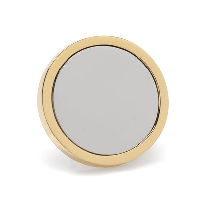 Two Toned Stainless Steel Round Infinity Engravable Lapel Pin - My Men's Shop