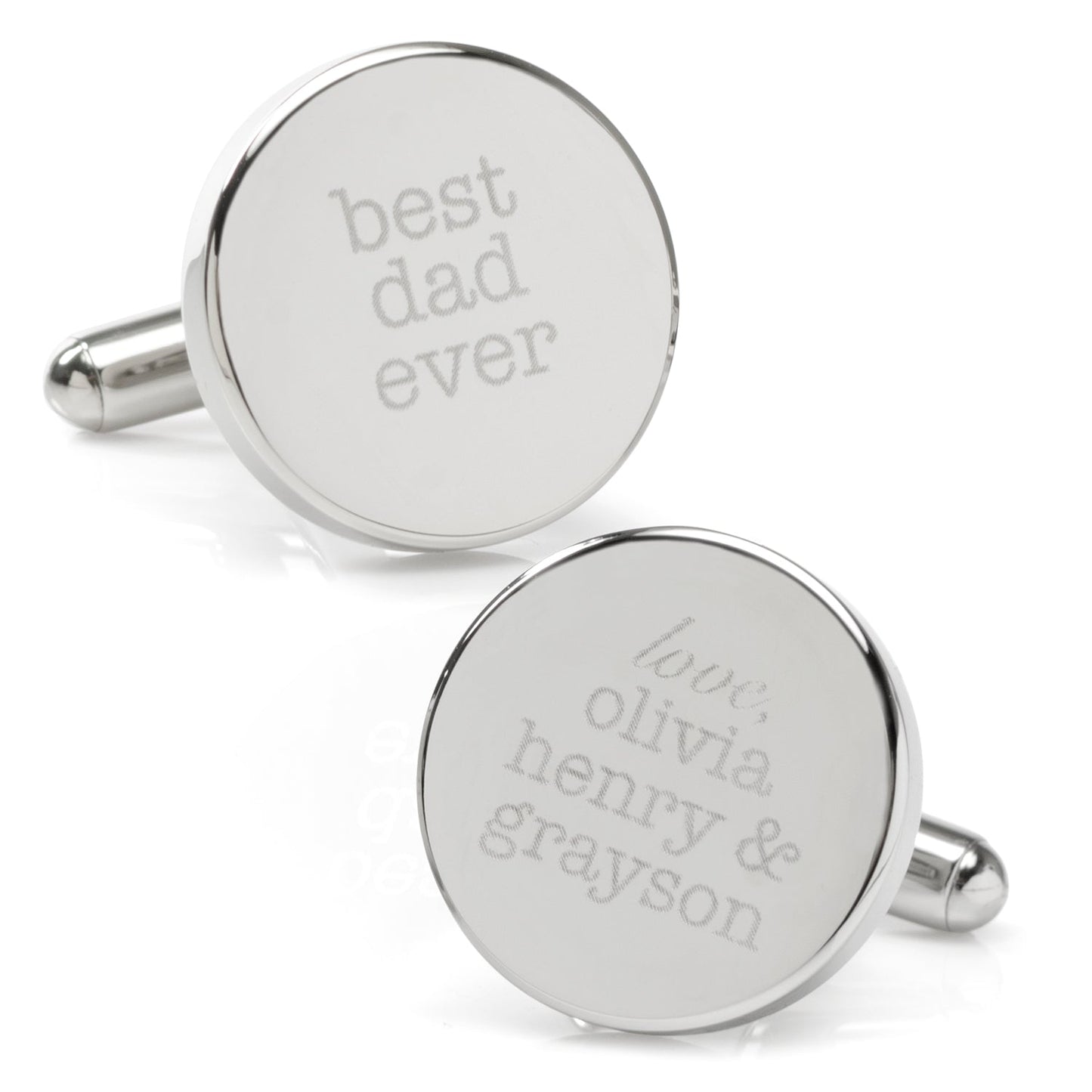 Best Dad Ever Engravable Cufflinks - My Men's Shop