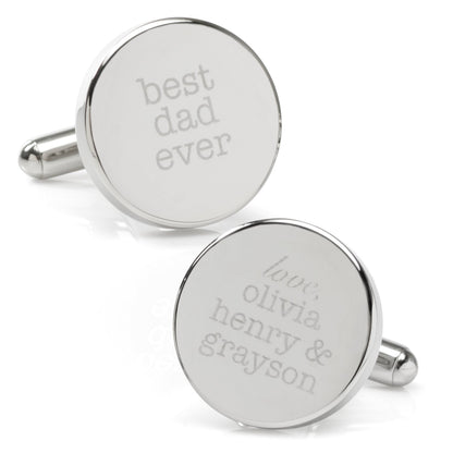 Best Dad Ever Engravable Cufflinks - My Men's Shop