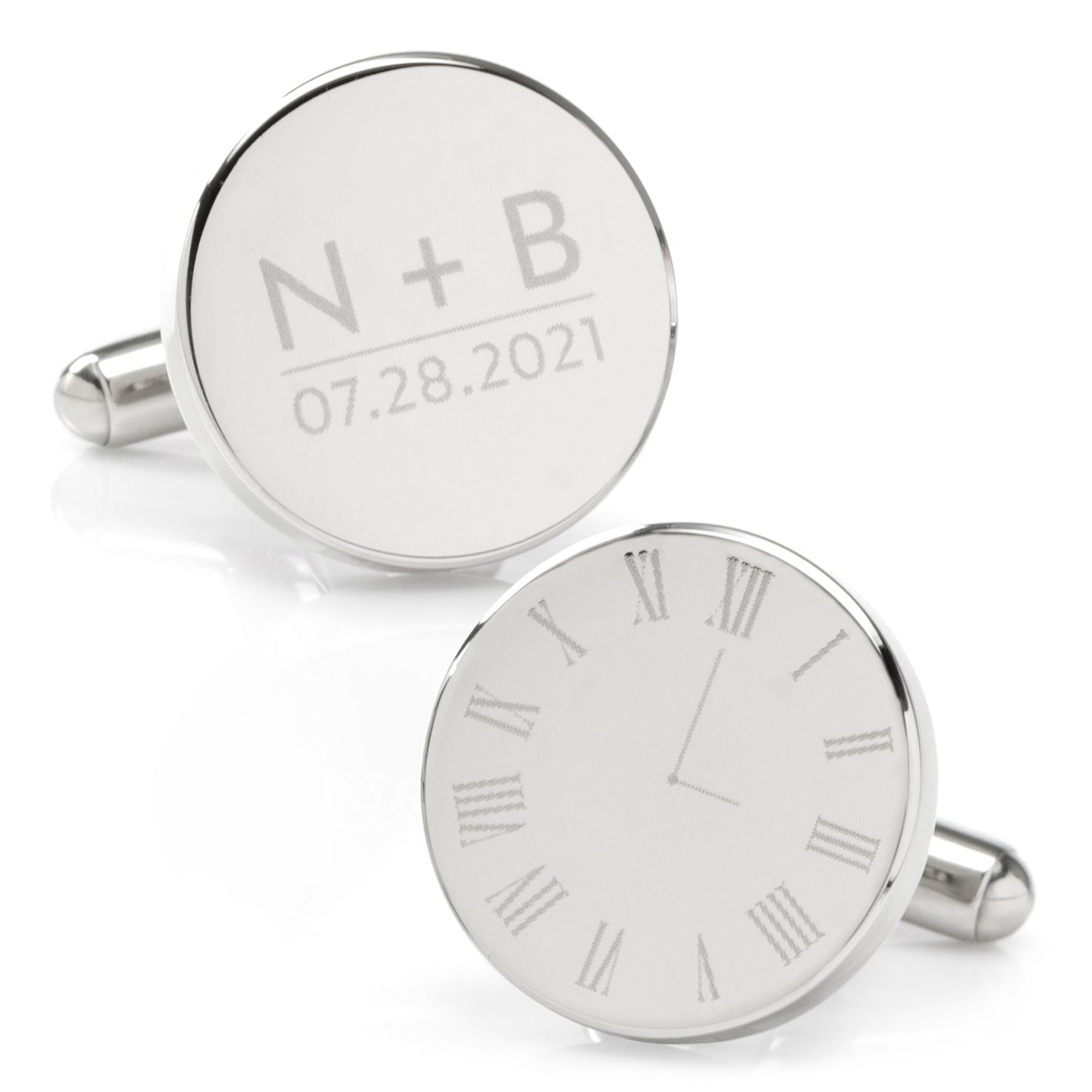 Custom Clock Engravable Cufflinks - My Men's Shop
