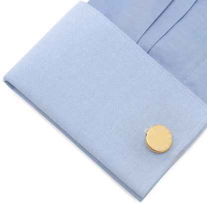 Custom Clock Engravable Gold Cufflinks - My Men's Shop