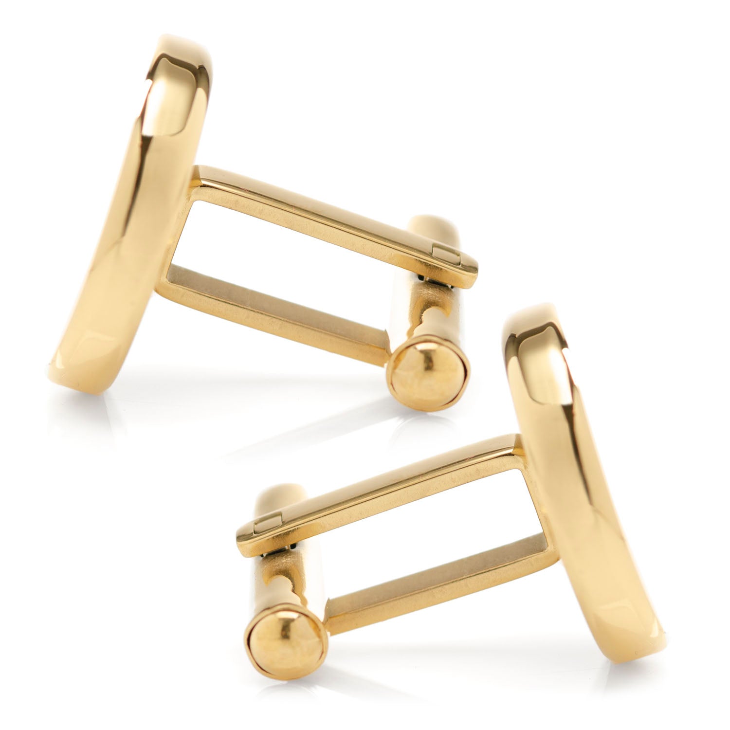 Custom Clock Engravable Gold Cufflinks - My Men's Shop