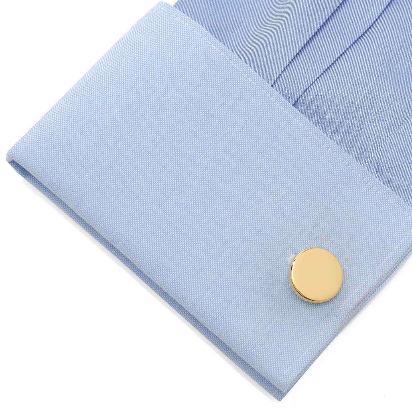 Stainless Steel Round Infinity Gold Engravable Cufflinks - My Men's Shop