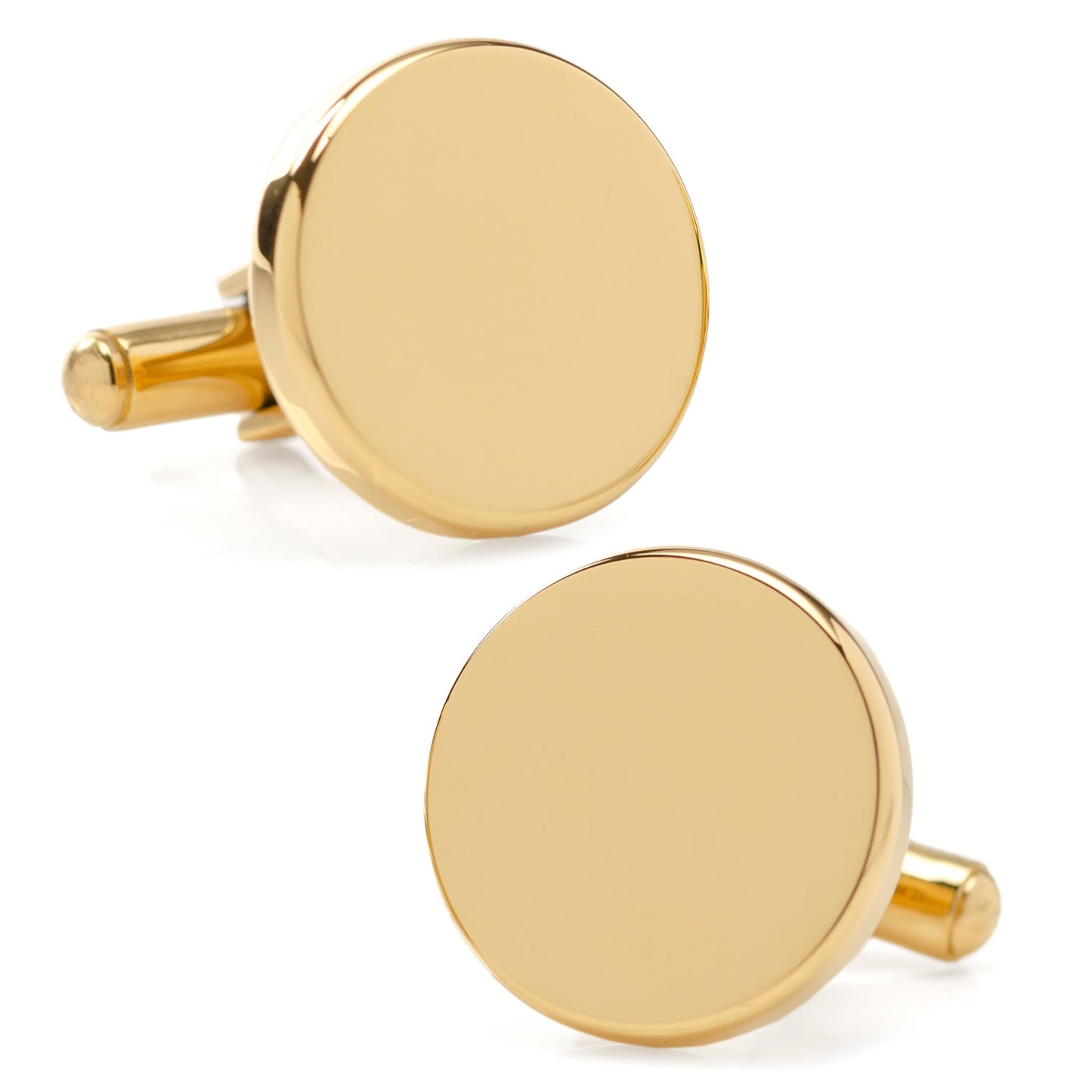Stainless Steel Round Infinity Gold Engravable Cufflinks - My Men's Shop