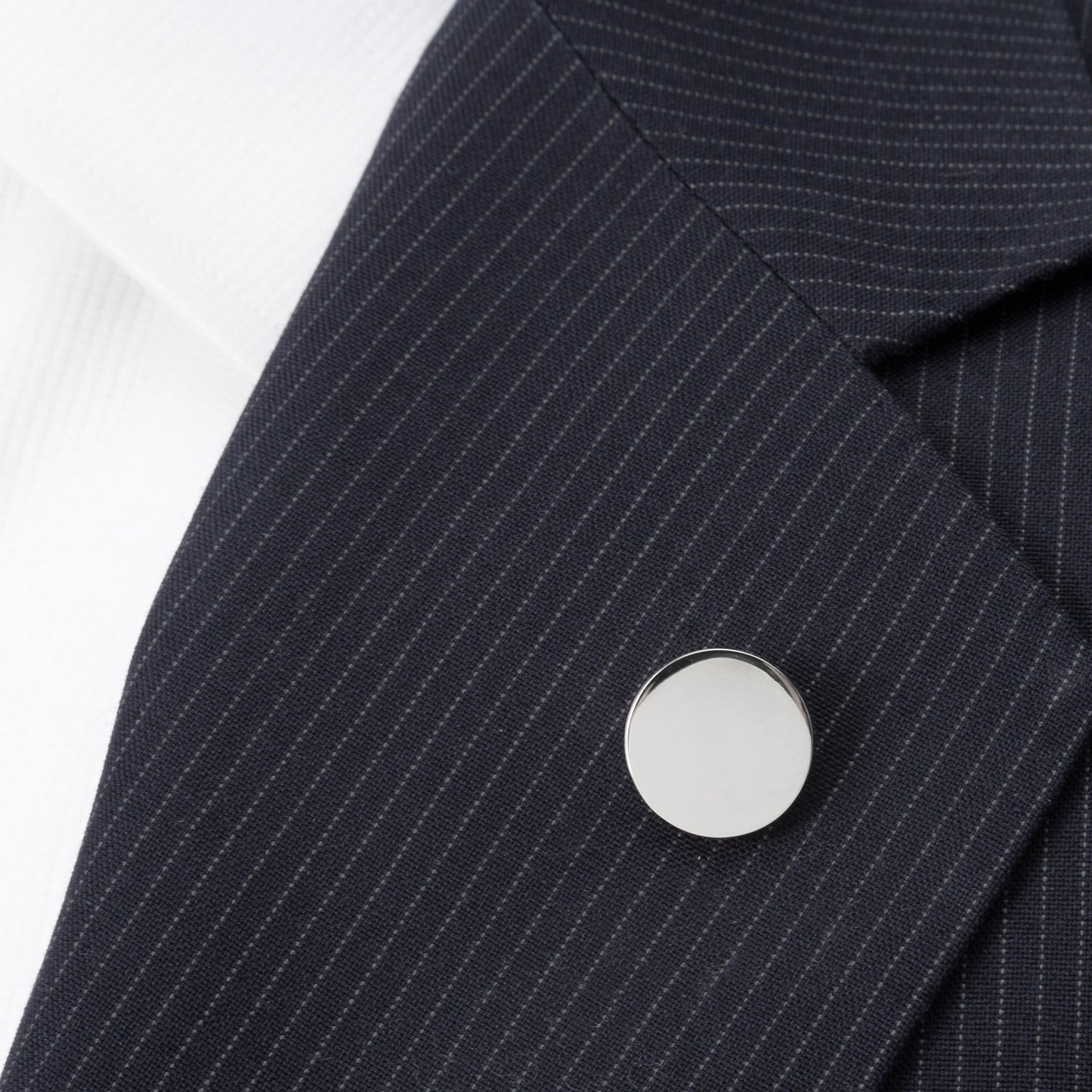 Stainless Steel Engravable Round Infinity Lapel Pin - My Men's Shop