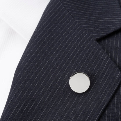 Stainless Steel Engravable Round Infinity Lapel Pin - My Men's Shop